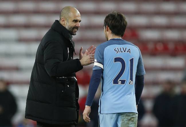 Image result for pep guardiola david silva