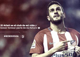 Koke extends Atlético Madrid contract to 2024