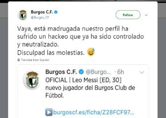 Lower-league Burgos mock Barça hack with Messi announcement