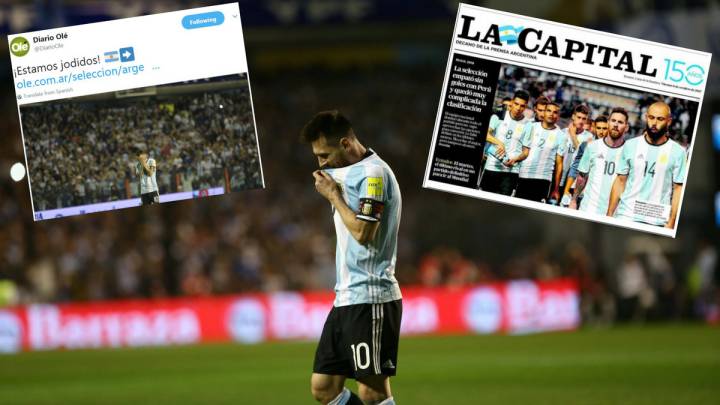 Argentinean press conclude after Peru draw: "We're f*cked"