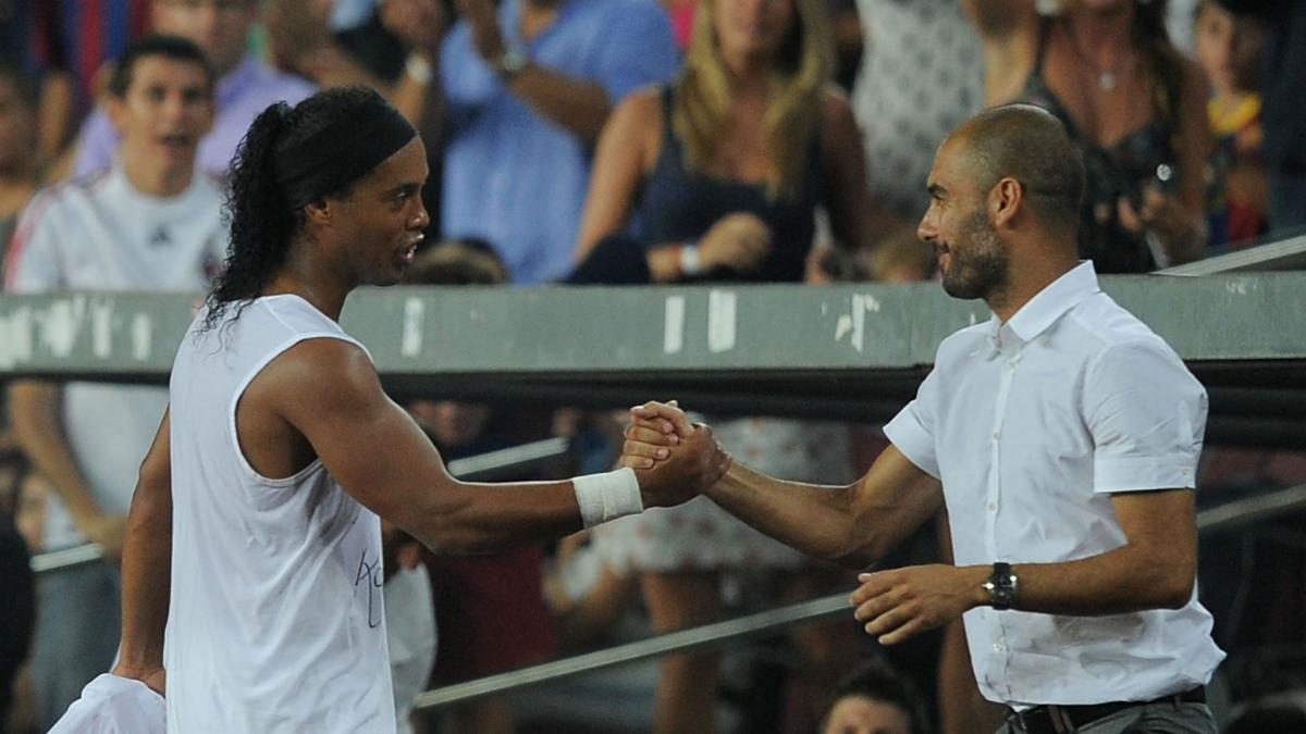 Guardiola: Ronaldinho unrivalled until Messi arrived at Barça - AS.com