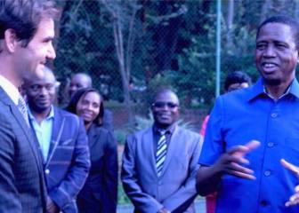 Roger Federer visits Zambia to check on his foundation