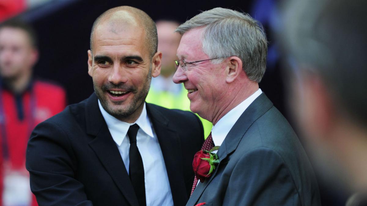 Guardiola offers best wishes to 'Manchester United family' following Ferguson surgery