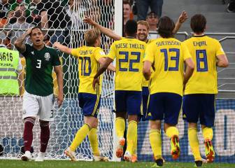 It was all yellow but Mexico survive after Germany lose