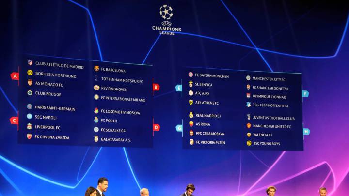 Uefa Champions League 2018/19 groups and award winners