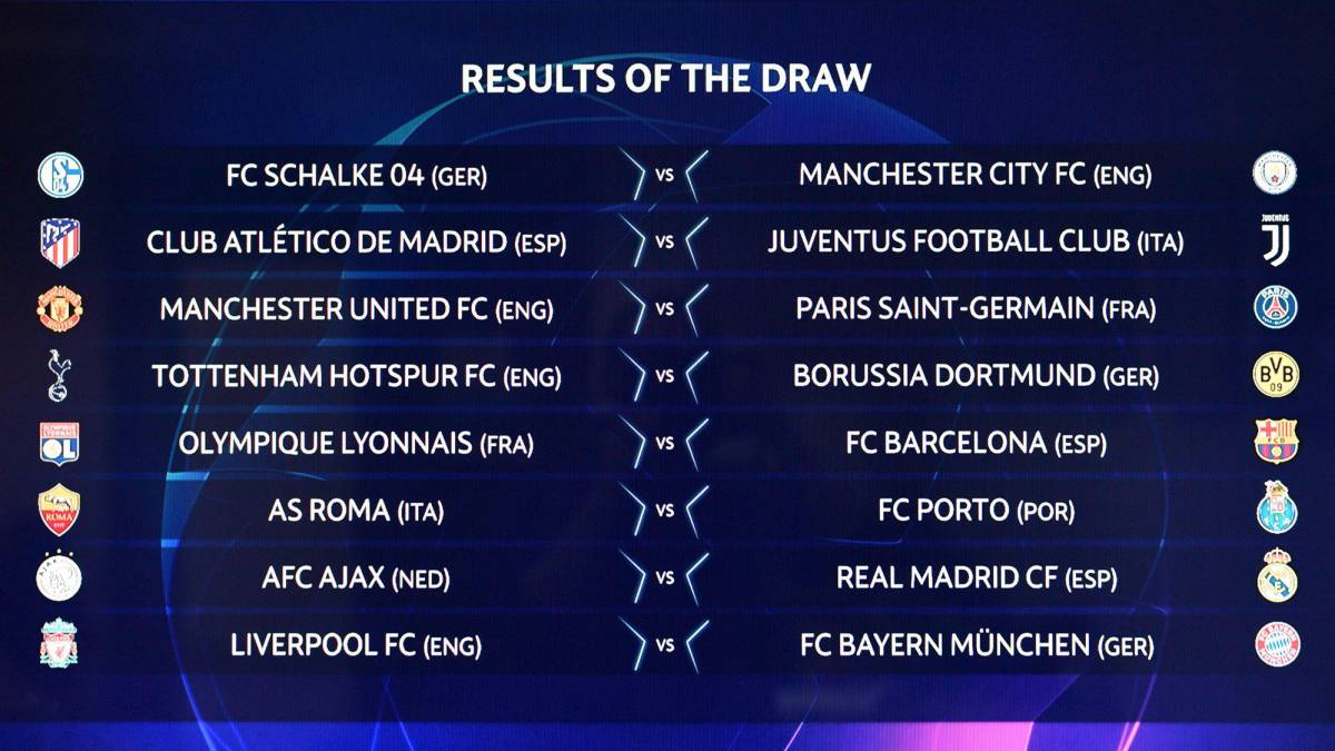 55 Best Images Ucl Round Of 16 Draw : Champions League ...