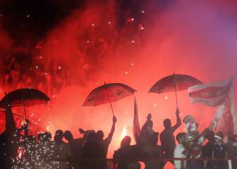 River celebrate Libertadores win with fans at El Monumental