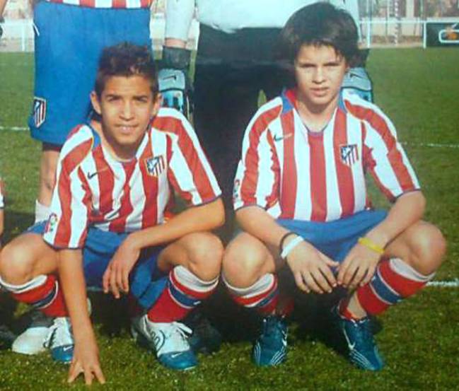 DIARIO AS: Ãlvaro Morata (right) during his time with AtlÃ©tico de Madrid Under-15s