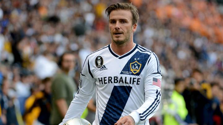 David Beckham when he was playing with LA Galaxy of the MLS
