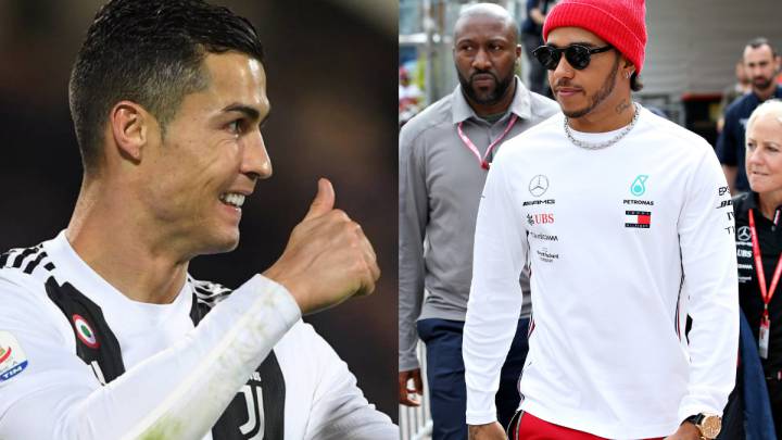 Ronaldo meets Lewis Hamilton in Monaco
