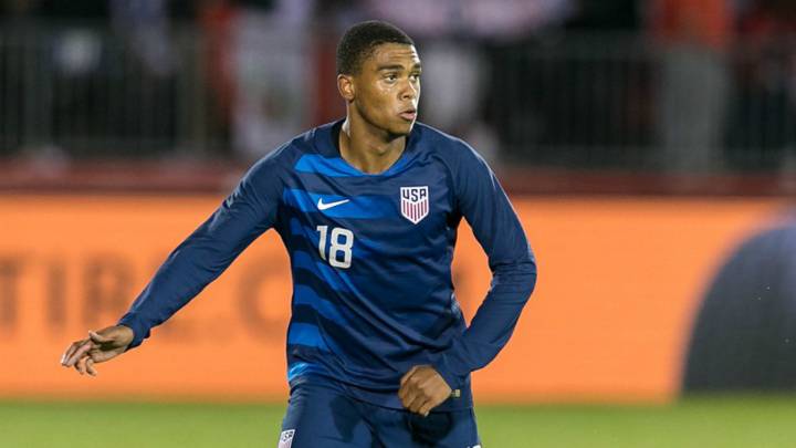 Reggie Cannon in action with the US men's national team
