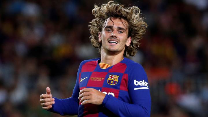 Barcelona's Antoine Griezmann in action during the match between Barcelona and Arsenal