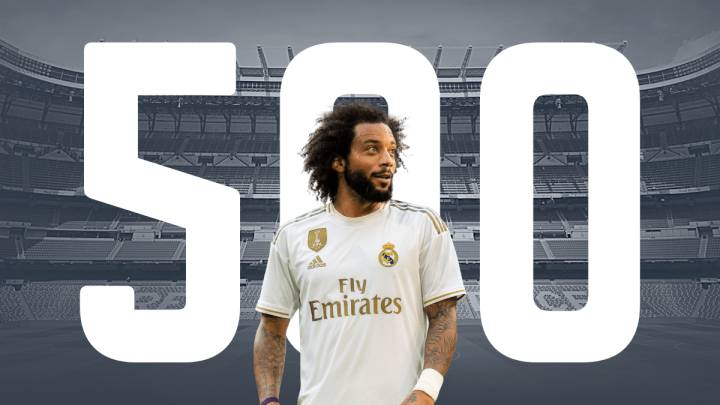 Marcelo joins the Real Madrid 500 club