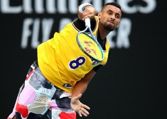 Kyrgios warms up in Kobe's jersey before Nadal clash