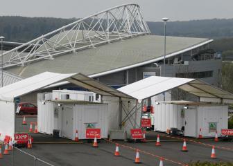 Premier League club's drive-in Covid-19 test stadium