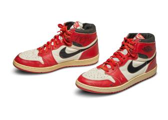 First Air Jordan sneakers sold for record $560,000 at Sotheby's