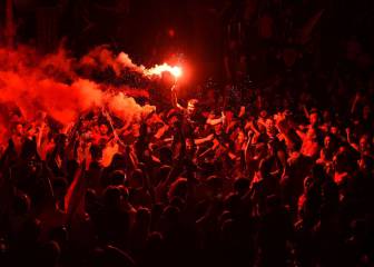 Liverpool glows red as the title party continues into the night