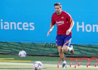 Messi in good spirits during training as exit saga fades