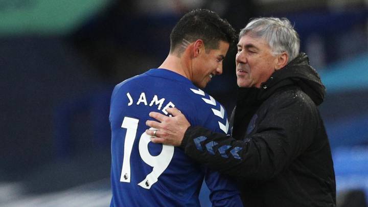 Everton top as Ancelotti praises Calvert-Lewin and James