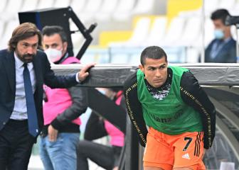 Pirlo holding off on Ronaldo-Dybala-Morata attack