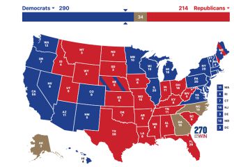 Biden's winning 2020 US Electoral map by state