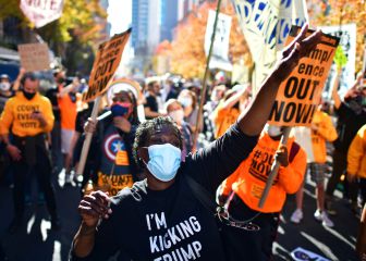 Parties erupt over US to celebrate Biden's win