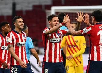 Simeone plays down title talk after finally beating Barça