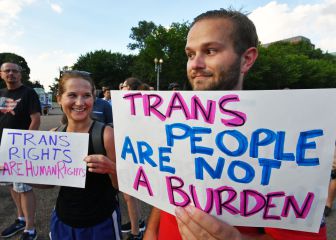What has Biden said about the Pentagon banning transgender people in the military?