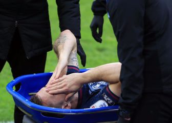 Jordan Morris had to be carted off against Huddersfield Town