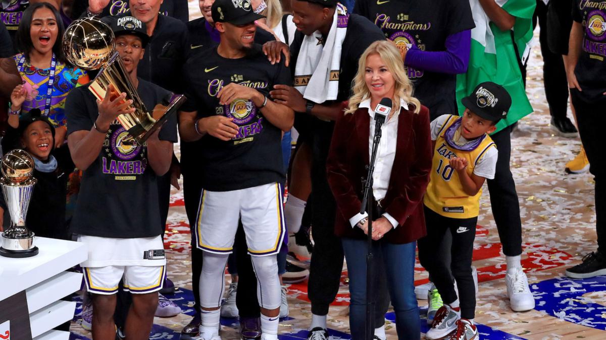 Lakers' Buss tells star-studded Nets to 'bring it on' in championship race