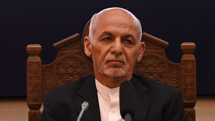 Where did the Afghan president flee to?