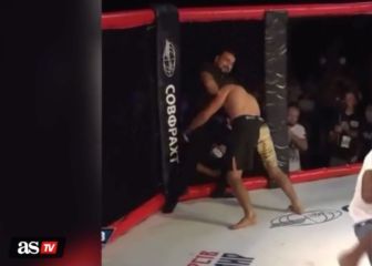 MMA Fighter is choked unconscious by referee