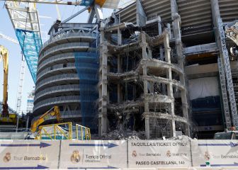 The Bernabeu construction progresses ahead of Real Madrid return on September 11
