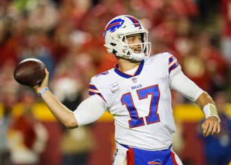 Buffalo Bills' Josh Allen with best selling NFL shirt in Europe