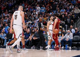 Ricky Rubio and Facundo Campazzo scuffle on the court