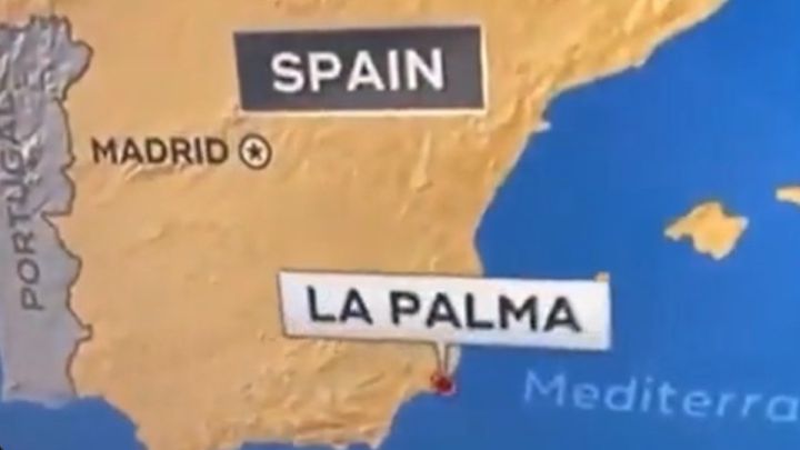 CBS News confused about location of La Palma volcano