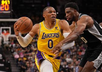 Westbrook and Davis lead LeBron-less Lakers to OT win