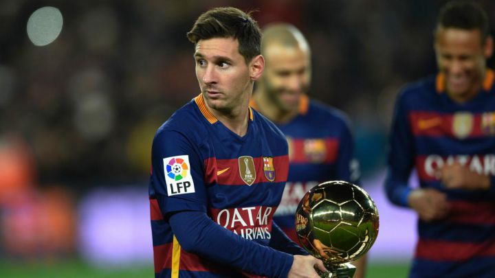 When did Messi win all of his Ballon d'Or awards? Seasons and stats