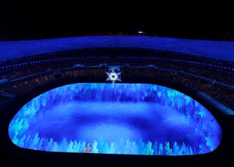 The flag bearers of the Winter Olympics opening ceremony