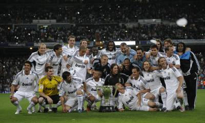 El Real Madrid celebra su título de Liga en la temporada 2007-2008.