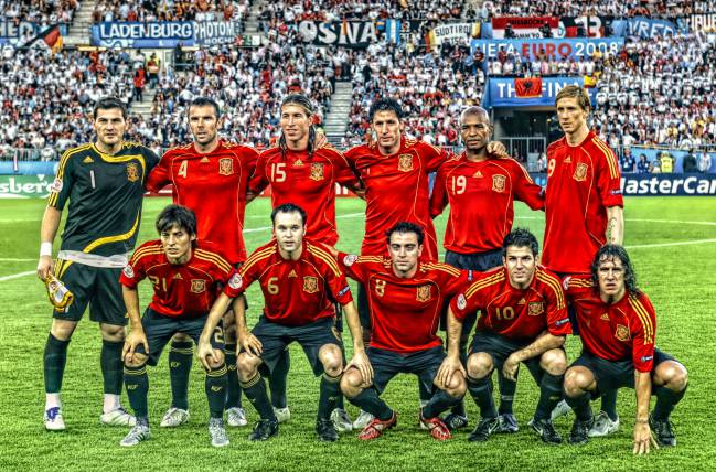 Once inicial de España en la final contra Alemania.