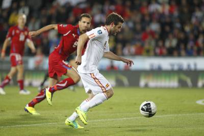 Mata anotó el primer gol de España contra República Checa.