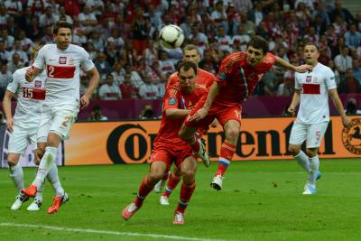 Dzagoev marcó el gol de Rusia contra Polonia.
