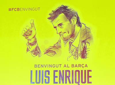 Presentación de Luis Enrique como nuevo entrenador del Barcelona.