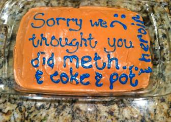 La disculpa de una madre en forma de pastel: 
