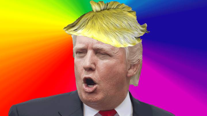 La oruga que se peina como Donald Trump