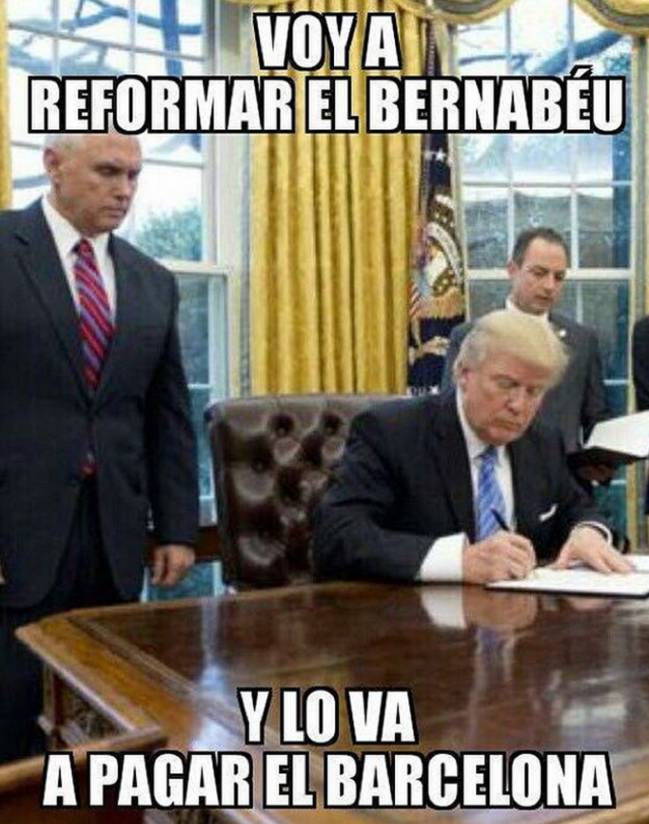 Trumo muro Madrid y Barcelona