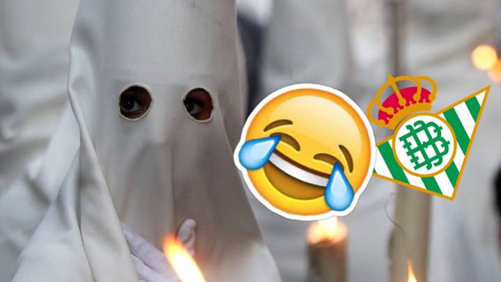 Un jugador del Betis Energía Plus confunde a los nazarenos con el Ku Klux Klan
