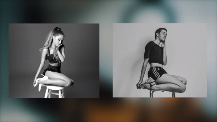 Este youtuber imita a Ariana Grande en una sesión de fotos