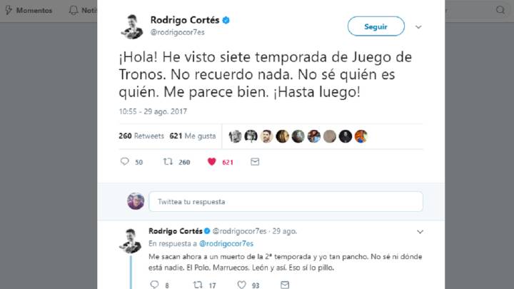 Rodrigo Cortés crea el mejor hilo de Twitter sobre Juego de Tronos que podrás ver